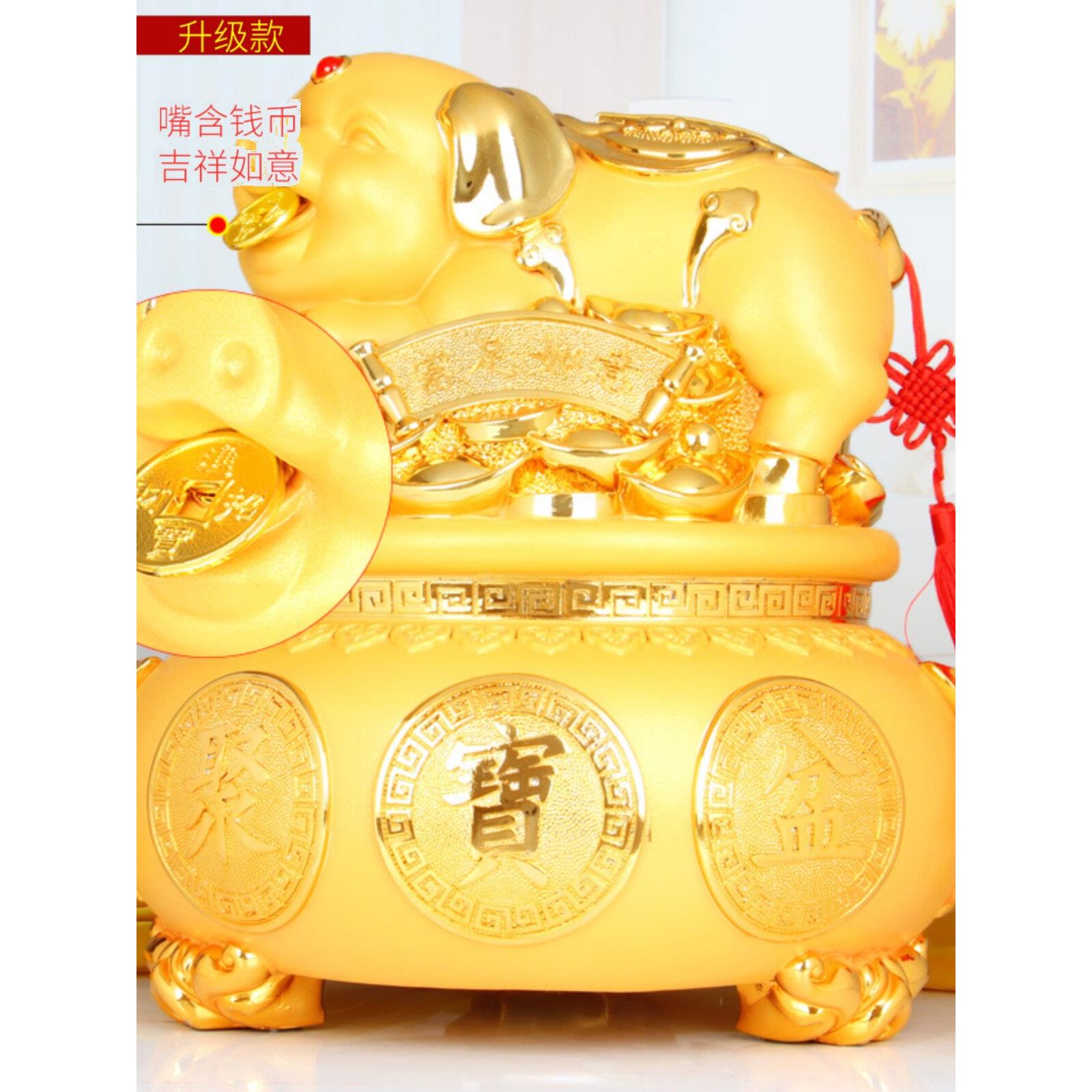 金猪饰品礼带来ORD财富和藏聚宝盆宝大存钱罐创客厅办公意室装饰