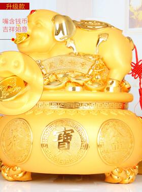金猪饰品礼带来ORD财富和藏聚宝盆宝大存钱罐创客厅办公意室装饰