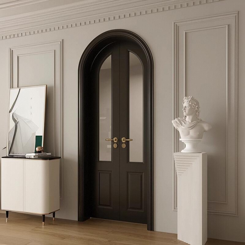 定制实木复合门圆弧拱形门