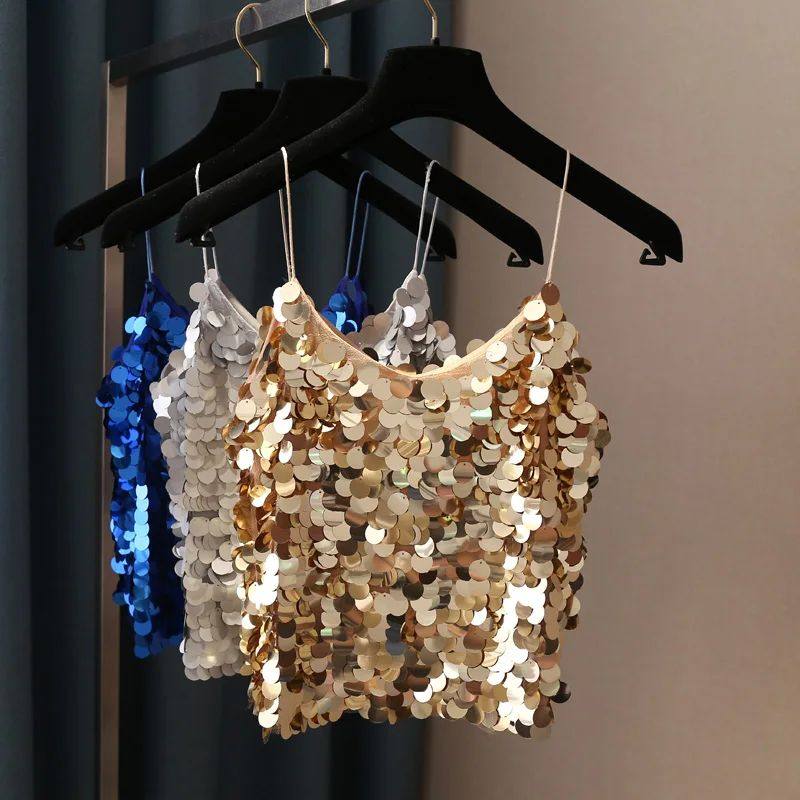 Vneck sequined camisole blingbling红色银色背心亮片上衣吊带女,女装/女士精品,背心吊带,淘宝优惠券,粉丝福利购,淘宝优惠卷
