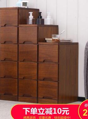 20/25/30c宽实卓豹木夹角缝架隙物卧室收纳m柜储子抽屉式小床头置