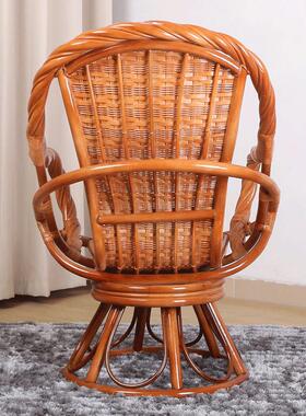 藤椅三件单人椅靠背椅阳台桌椅组合真藤茶几休套闲椅旋转子YF-206