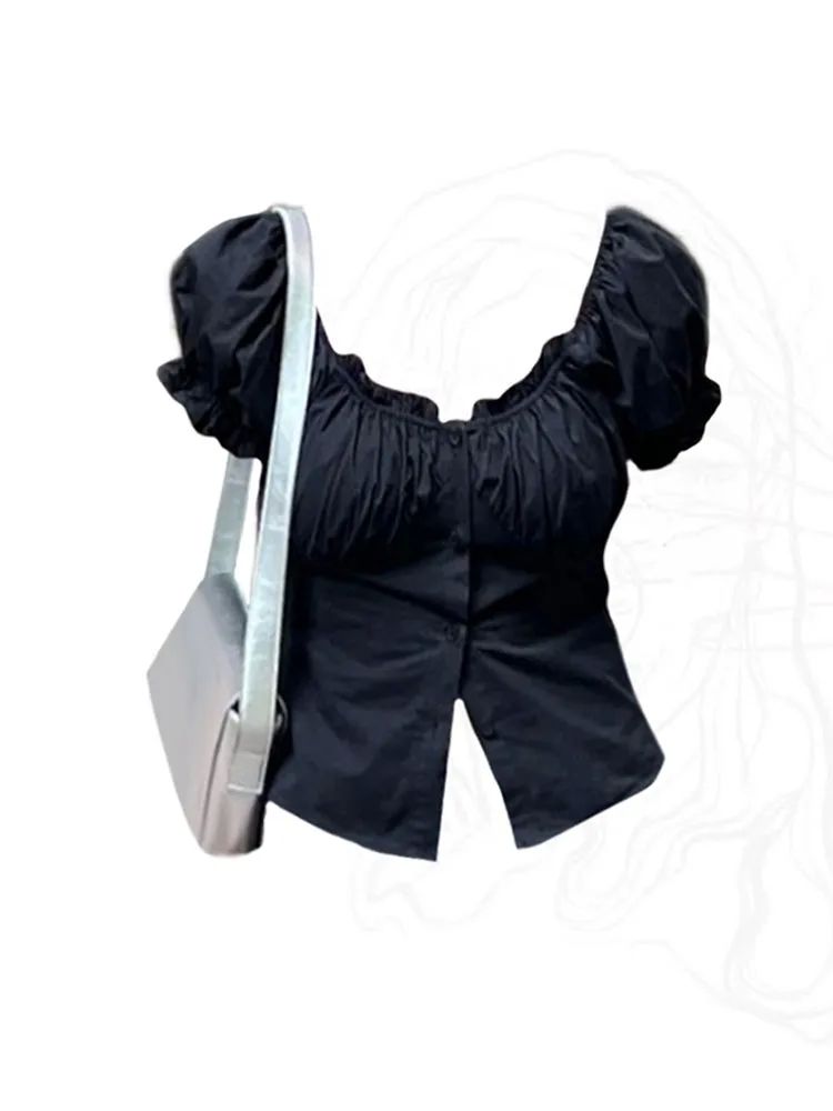 韩版衬衫荷叶边上衣女式