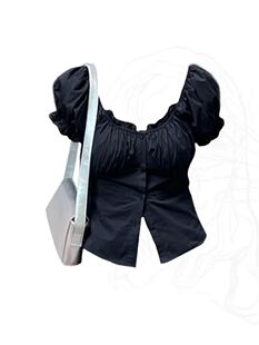 Korean version shirt with ruffle edge top 韩版衬衫荷叶边上衣