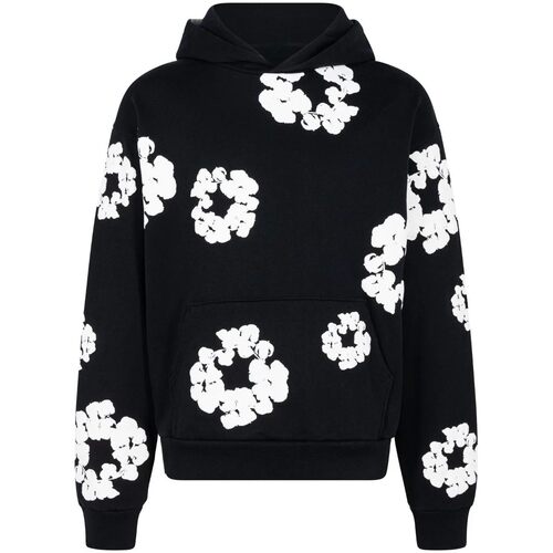Floral printed loose long sleeved hoodie花卉印花宽松长袖卫衣