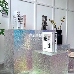 石头纹亚克力展示台底座装饰品流水台橱窗陈O列台置物摆台模特地
