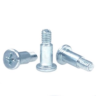 8.8级黑色平头十字台阶塞打螺丝镀锌内六角等高限V位半牙凸肩螺栓