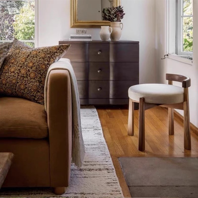 欧实木式吧台97椅子家用代简约高脚椅奢吧台凳高脚U凳前现台酒轻