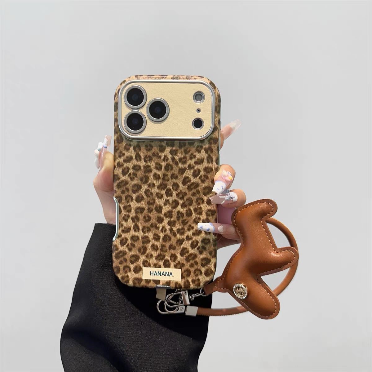 美拉德豹纹大视窗适用iPhone17pro Max壳苹果16小马挂件13/14