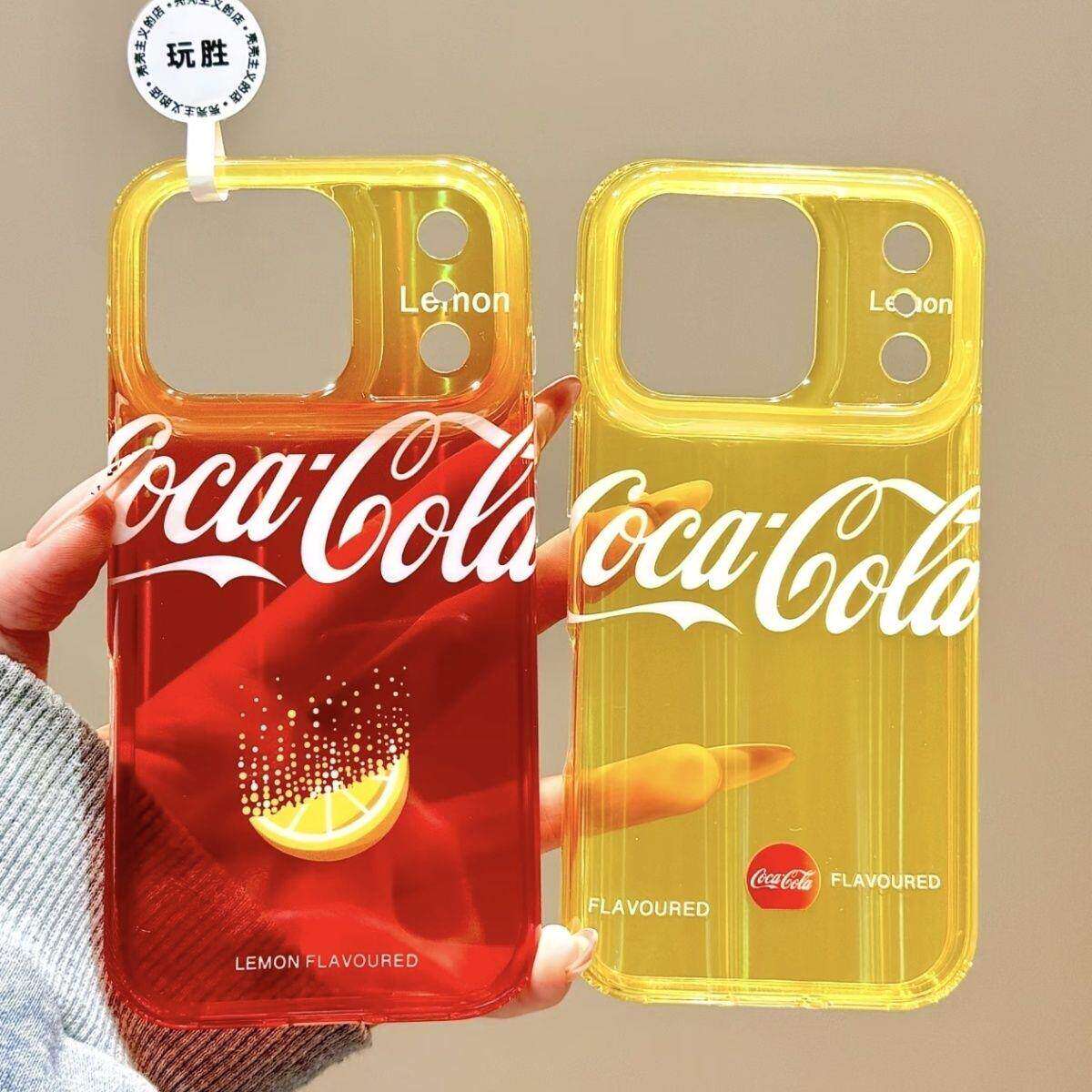 韩系ins透明星宇橙可乐英文适用iPhone17promax手机壳苹果15pro新款14超好看13女款16创意个性全包防摔保护套