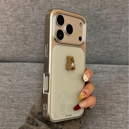 甜酷卡通熊软壳适用于苹果16promax手机壳17新款iphone17promax韩系15pm可爱14防摔15创意16少女Pro全包