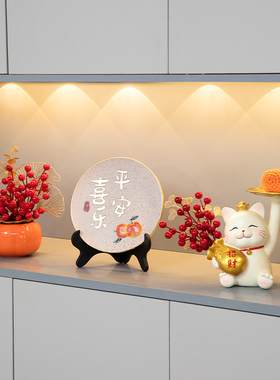 速发招财猫摆件入户乔迁关喜入宅礼物全套2024客厅玄之电视酒柜装