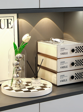 速发玄关收纳摆抽屉式入电盒件置物架客厅桌面户视柜储物盒