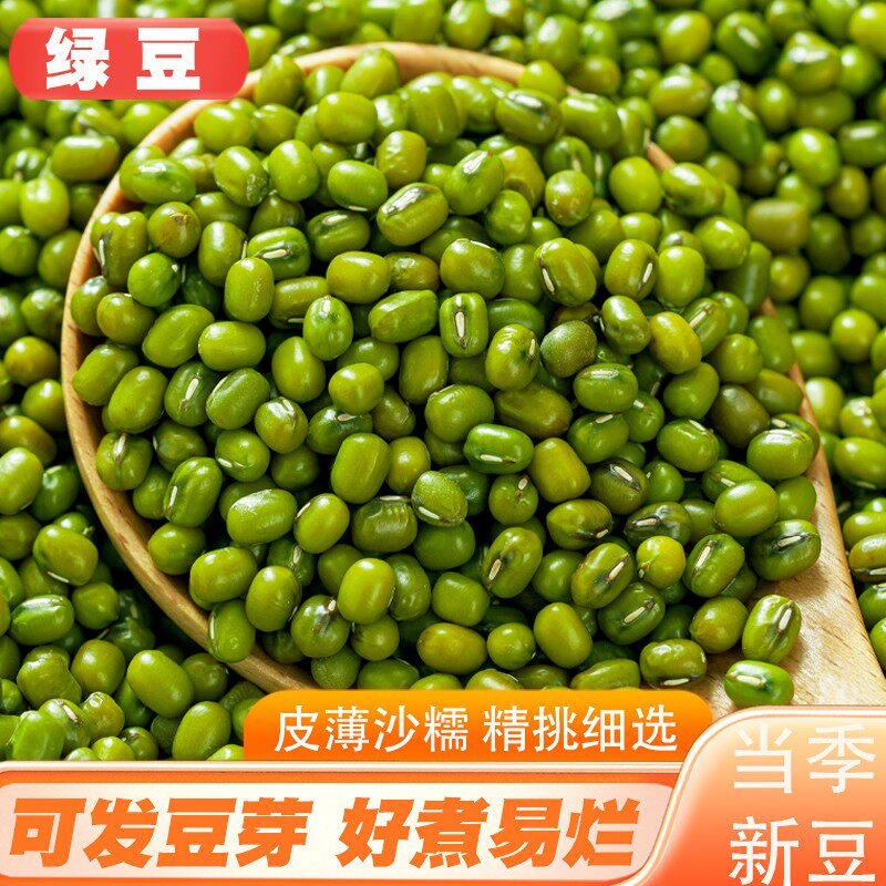 新鲜绿豆5斤 农家自产小绿豆 笨绿豆发豆芽煮汤粥散装杂粮