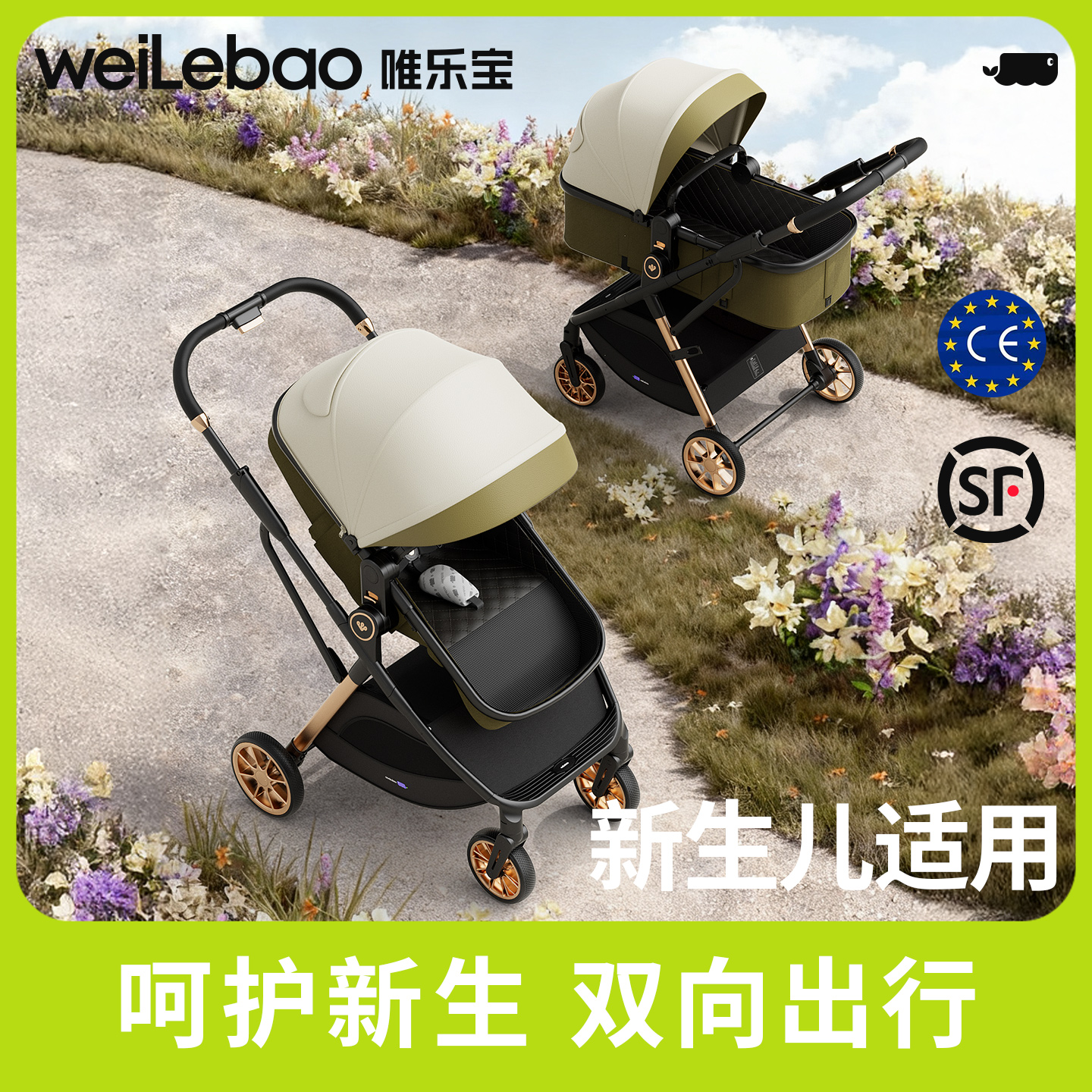 婴儿推车小月龄可坐躺轻便高景观