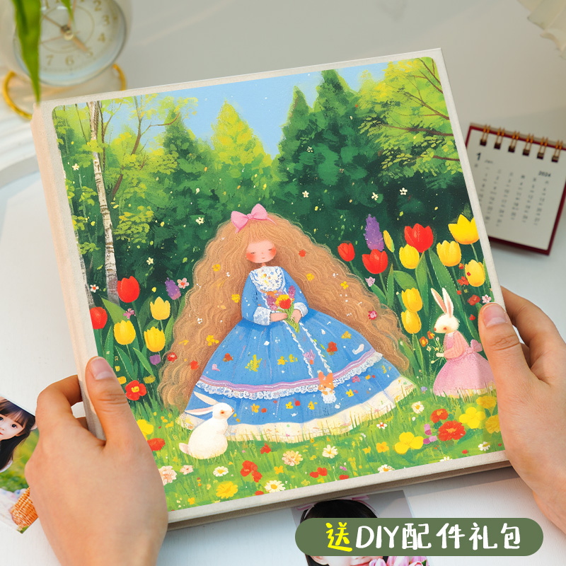 速发粘贴式小相册儿纪念册情侣片童成长记集5寸6照本收纳寸47