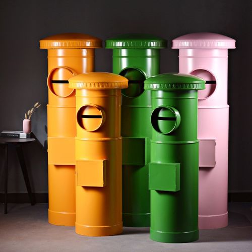 速发铁饰复古工业风邮筒邮箱模型摆大件落地道具餐厅酒吧软装艺品