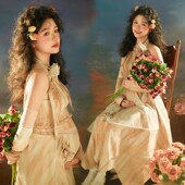 油画纯欲风新古孕妈咪摄影艺术照 法式 速发影楼主题孕妇照服装 复款