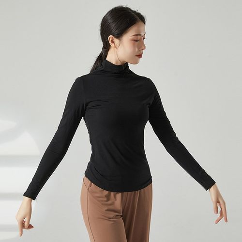 速发古典舞练功服高领长舞袖蹈服舞形体训练服打冬底衫