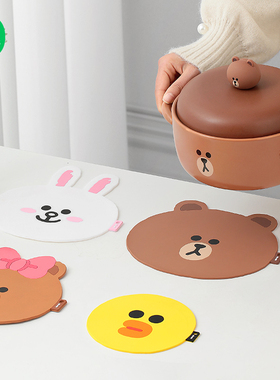 速发 FRIEDS可爱隔热餐垫防胶烫油硅水餐桌布防防儿童防滑