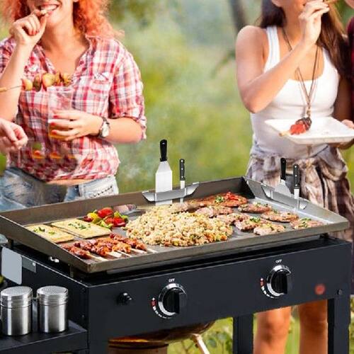 速发Stle Steel Griddle Utesil Rest Spatula Hder