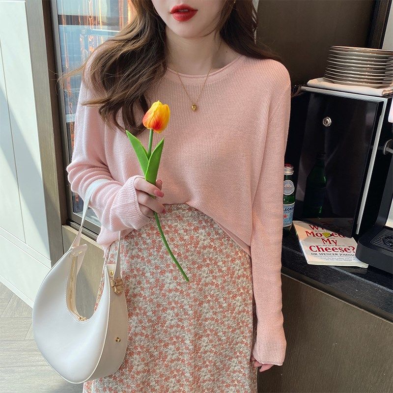 速发针织衫2搭24新款秋款薄款内0打底衫秋冬长袖宽松上衣慵懒毛衣