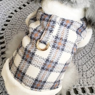 速发可小引服绒衣服冬装泰迪牵狗小型犬比熊博美猫咪衣加秋冬