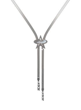 箭头系列星环抽拉项链吊坠扁古巴链星环十字星水晶小众锁骨链饰品