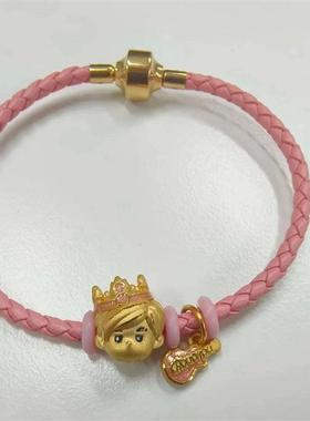 周杰伦周边周同学转运珠皇冠吉他情侣个性精致手链粉丝男女款