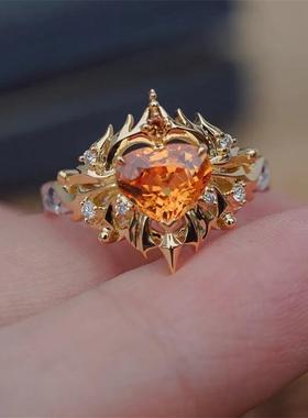 2024「炙热与温暖」芬达锆石小太阳戒指轻奢高级感精致简约百搭指