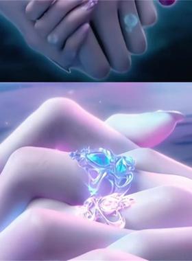 缔灵爱之默水玲珑戒指二次元周边情侣对戒轻奢高级感指环礼物