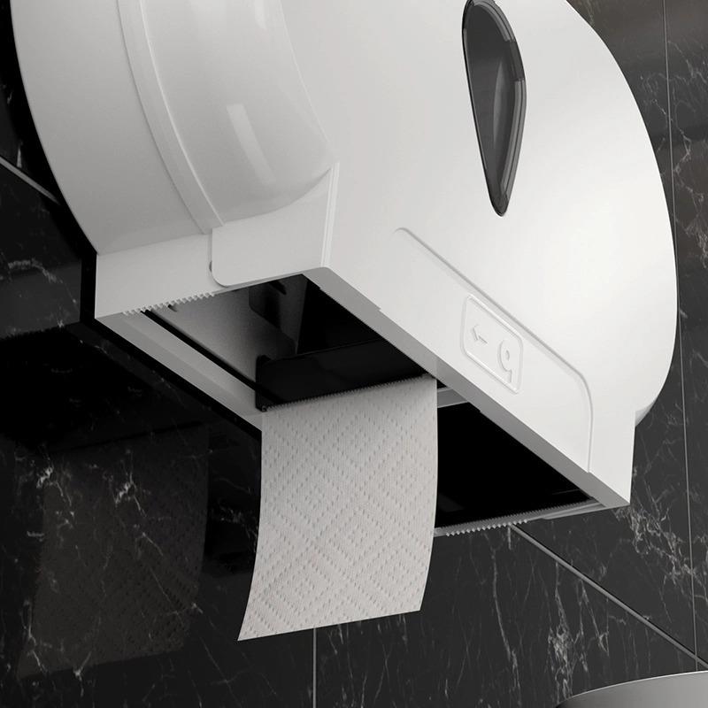 酒店厕双卷纸巾卫架大纸卷盒商用所生间双卷大盘纸527公用厕纸盒