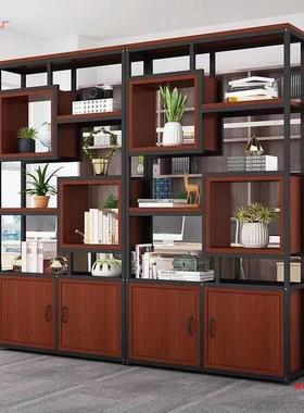 办室屏风隔断置架铁艺公40552落地花架装架餐厅客厅玄关展饰示物