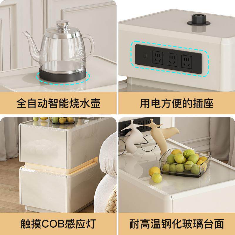 沙发边几几厅创意J092移角动客小边柜侧柜简茶约奶油风边桌几储物