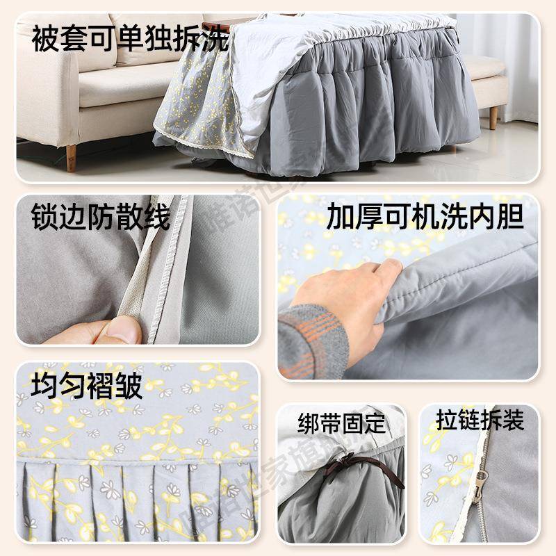 简烤火桌子新款用实木叠长方形折烤火架楠竹易家冬季炕桌取无品牌