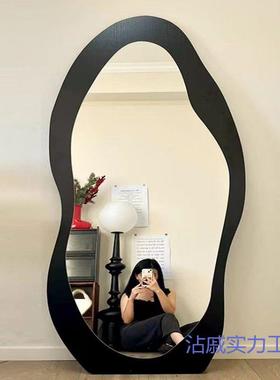 全身镜落地式异形试镜子不规则穿衣衣镜65440关卧室家用镜玄实木