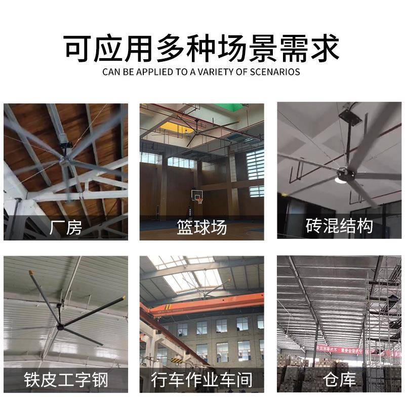 超大型风扇永工业大扇7米降3工厂无品牌/磁房车间通吊风温仓库篮