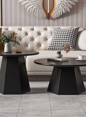 岩板茶几TUZ小型店沙发边几角几民宿宾馆阳户台茶酒几商用谈洽小