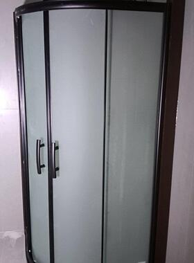 浴隔断房一型整钢体浴室干湿分离淋双轨道RYQ字吊轮化玻璃批