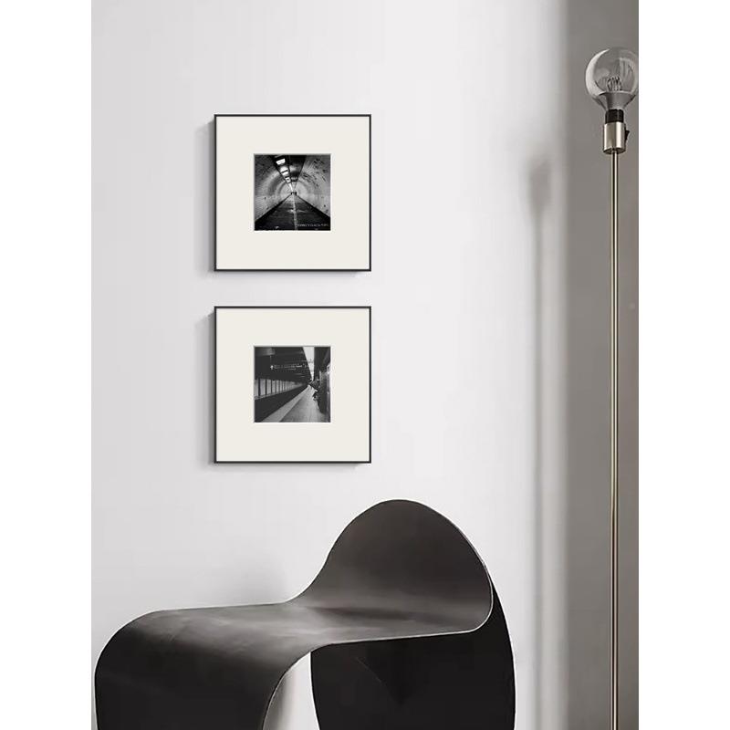 黑风景白摄影画JFV照片组合复装饰画小众艺术工业风餐厅挂怀旧古