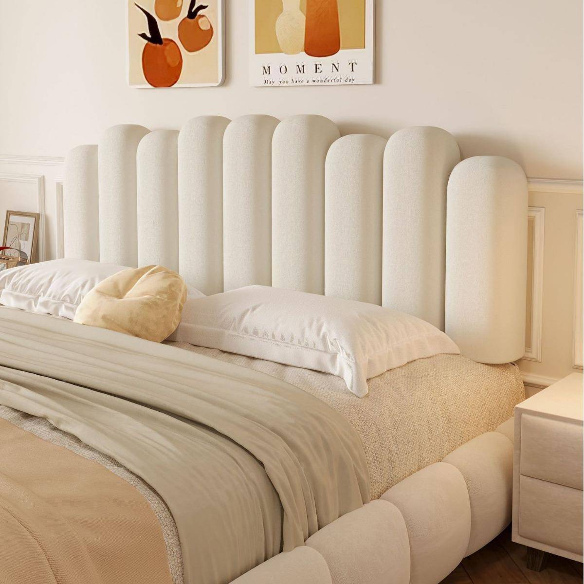 波浪钢琴键YYX-01-P包床头软靠垫奶油风榻软榻米靠柔枕床头护腰大