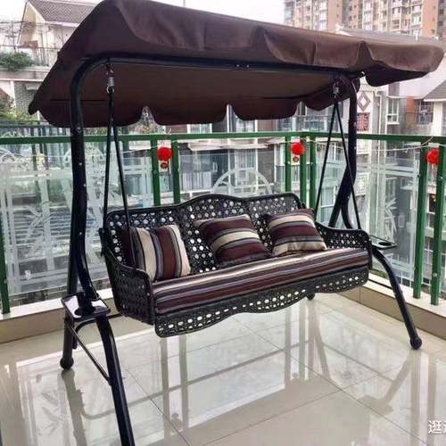 户外艺家秋用庭院千铁民VFR宿双人秋千椅摇椅室内阳台成人儿吊童