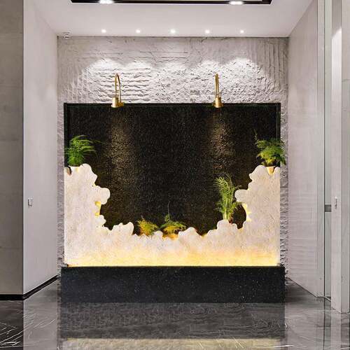 水幕WUF墙流水开屏风隔断玄关客厅司办公室鱼假山喷泉公摆件业景