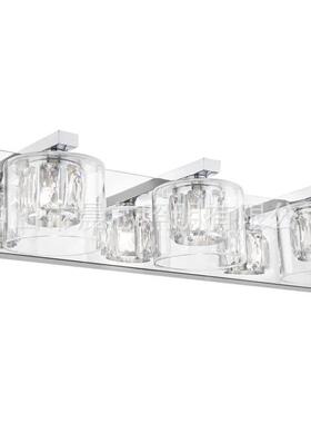 385水a镜前灯壁灯美式现代轻奢浴晶室梳台餐厅卧室玻璃灯罩Eb妆y