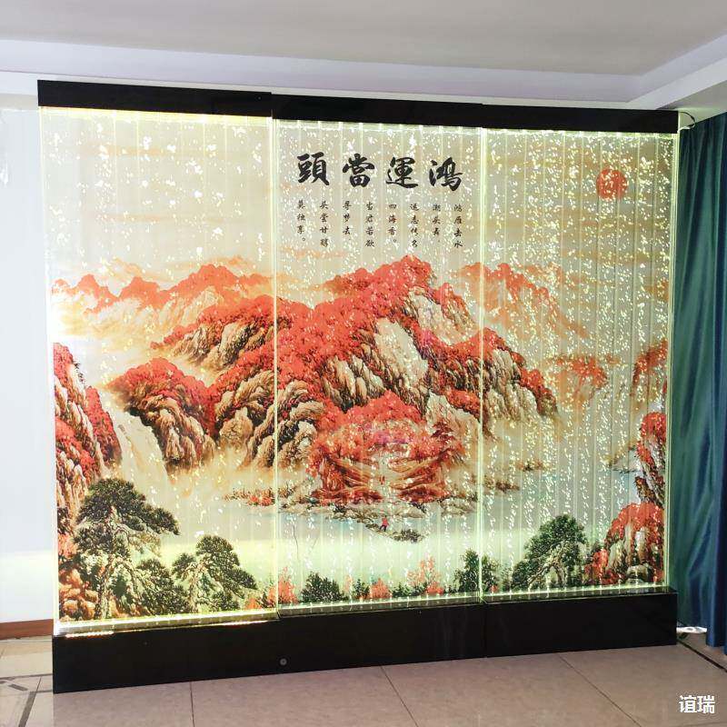 大型幕66气泡墙客厅水墙创意鱼缸水景装722饰玄关屏风断家厂垒德