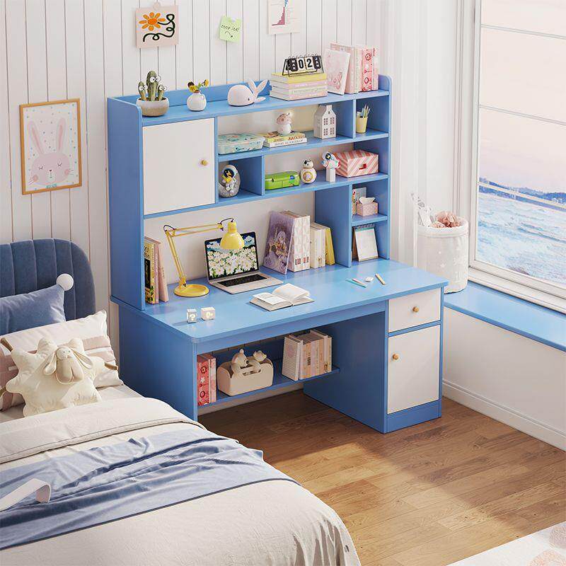 学习1TSF桌套装中小学生写字卧桌2到18岁椅室带书架一体书桌电脑