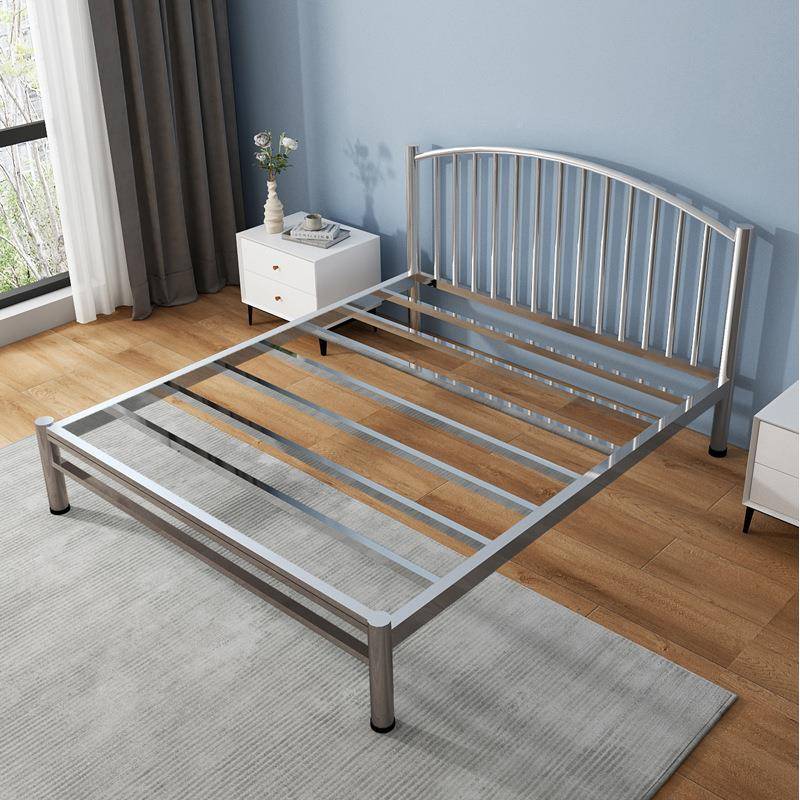 无品牌/304不锈钢床家用双人1.5米1.8床约1.2m单人床床加厚架简主