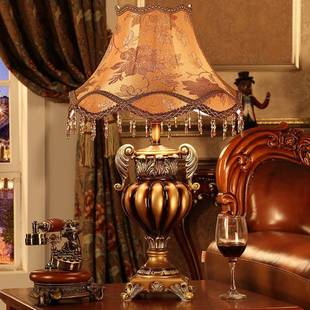 欧奢厅台灯轻奢式 古典高档华客温馨浪漫ILG婚房卧室床头 复古美式