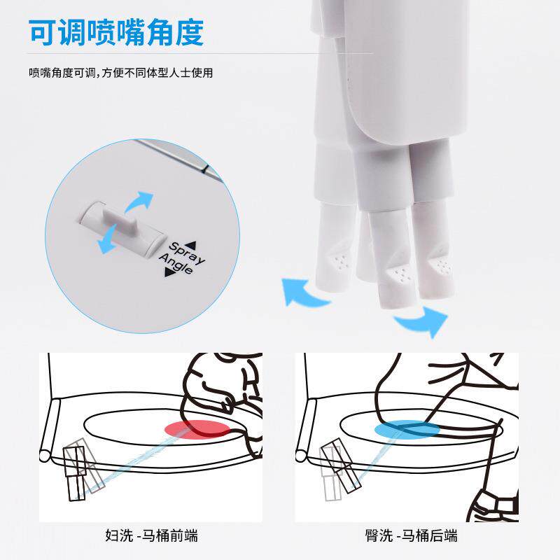 洁身器阴冲洗妇器臀部清洗外冲洗洗器双洗喷角度调节不用UKI电屁
