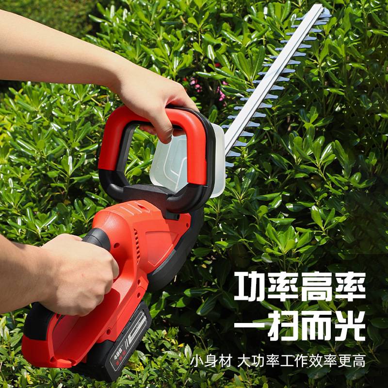 跨境新款家用电动绿篱机锂电无线绿化茶树叶修剪篱笆园林修枝锯